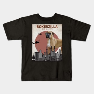 Boxerzilla - Boxer Dog Giant Monster Kids T-Shirt